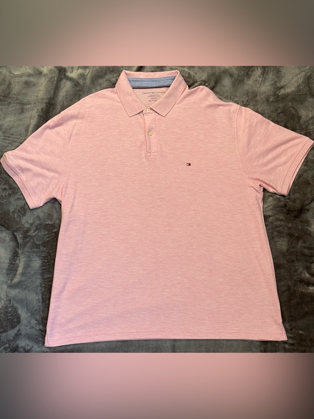 Tommy Hilfiger Men's Light Pink Polo Shirt with Logo